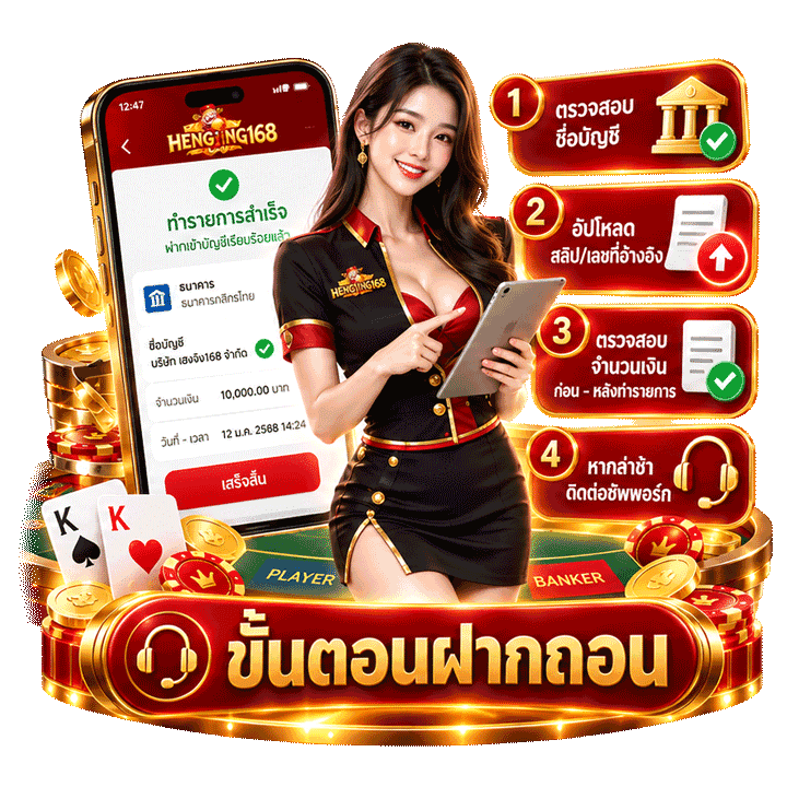 แจ้งฝากถอนเงิน 24 ชม. ผ่านระบบออโต้ที่ปลอดภัย