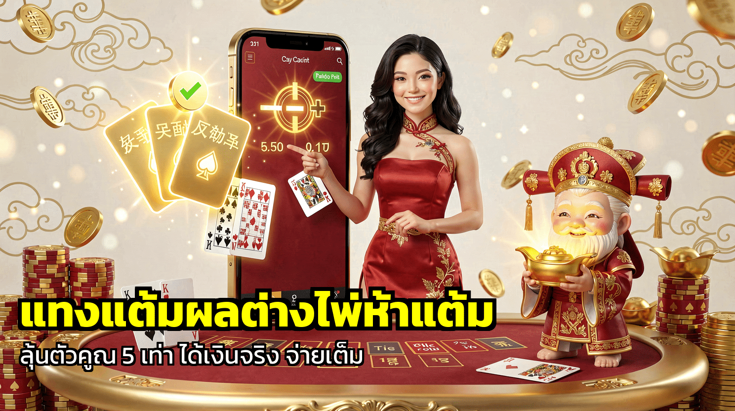 แทงแต้มผลต่างไพ่ห้าแต้ม