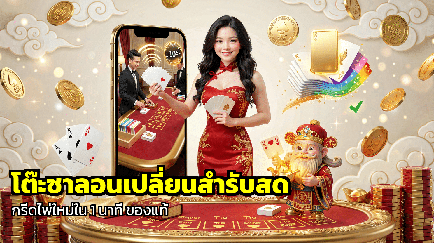 โต๊ะซาลอนเปลี่ยนสำรับสด